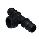 Тройник Т-образный, наружная резьба 5/4", для шлангов 1" (25 мм), пластик (комплект 10 шт) - фото 25302784