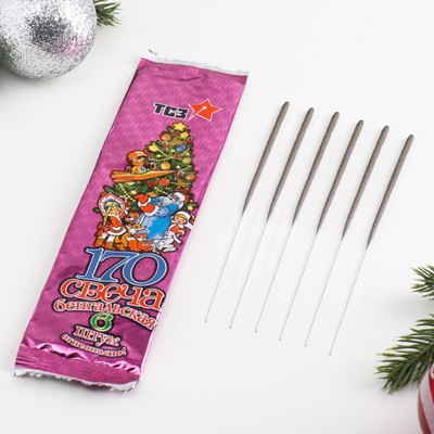 Бенгальские огни, 17 см, 6 штук, 30 сек