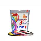 Пластик UNID PRO-6, для 3Д ручки, 6 цветов в наборе, по 10 метров - фото 25029351
