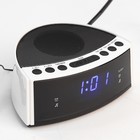 Часы радиобудильник "CR-163W Сигнал", AM/FM, два будильника, бело-черные - Фото 1