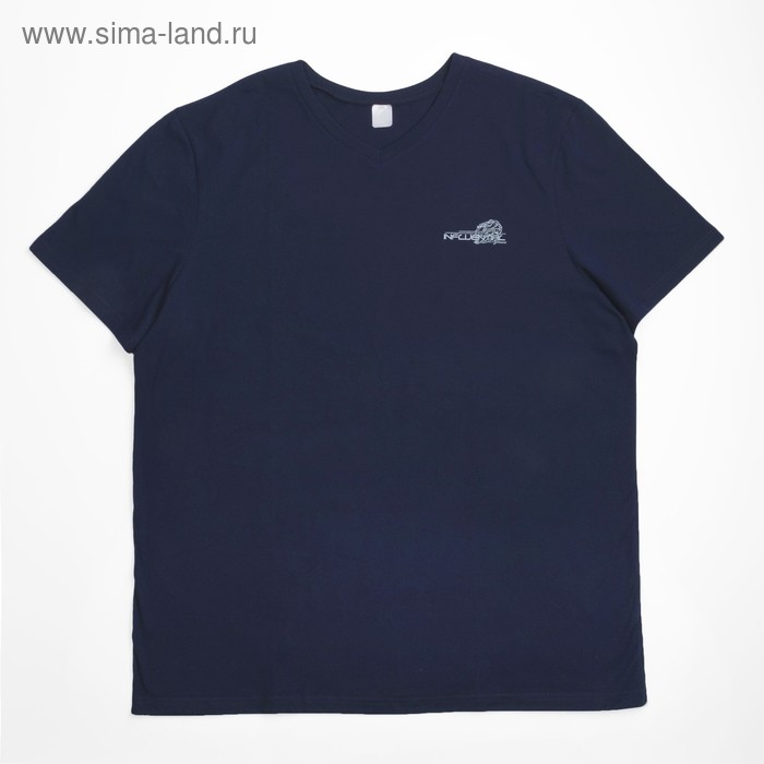 Фуфайка (футболка) мужская Р109138 цвет темно-синий, рост 182-188, р-р 66 - Фото 1