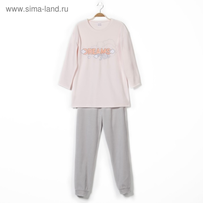 Комплект женский (джемпер, брюки), цвет светло-розовый, рост 158-164, размер 42 - Фото 1