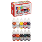 Краска Эбру с пипеткой, 1 шт 25 мл, набор 10 цветов - Фото 1