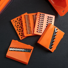 Овощерезка Libra Plast, с 6 насадками, овощедержателем и контейнером, оранжевая - Фото 2