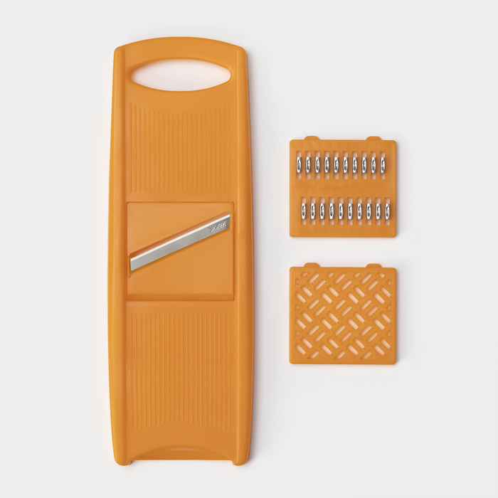 Овощерезка с 3 насадками Libra Plast, 27.5 см, оранжевая - Фото 1