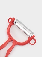 Овощечистка двухсторонняя Libra Plast «Скраб», 18 см, красная - Фото 4