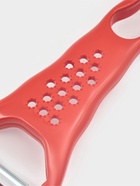 Овощечистка двухсторонняя Libra Plast «Скраб», 18 см, красная - Фото 6