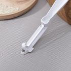 Овощечистка прямая, пластик ABC, 18 см, цвет белый - Фото 4