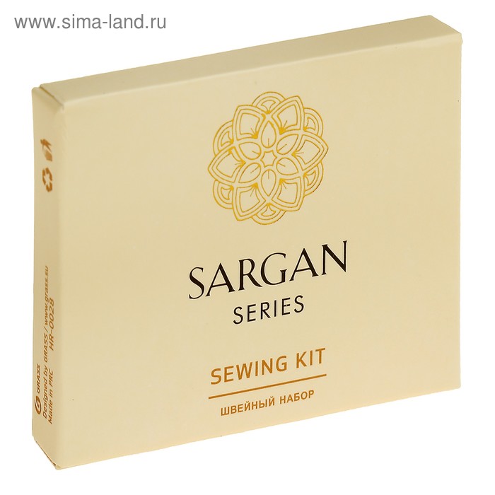 Набор швейный «Sargan» игла, нити разных цветов, 2 пуговицы (черная и белая), булавка - Фото 1