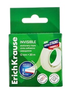 Клейкая лента канцелярская, 12 мм × 20 метра, ErichKrause Invisible, матовая, незаметная, в коробке, с европодвесом - фото 45400737