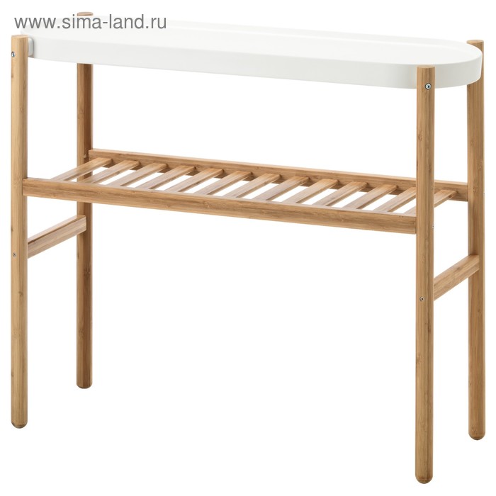 Пьедестал для цветов САТСУМАС, 70 см, бамбук, белый - Фото 1