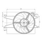 Электровентилятор охлаждения с кожухом Fusion (02-)/Fiesta (01-) A/C+ Ford 3M5H8C607SB, LUZAR LFK 1031 - Фото 3