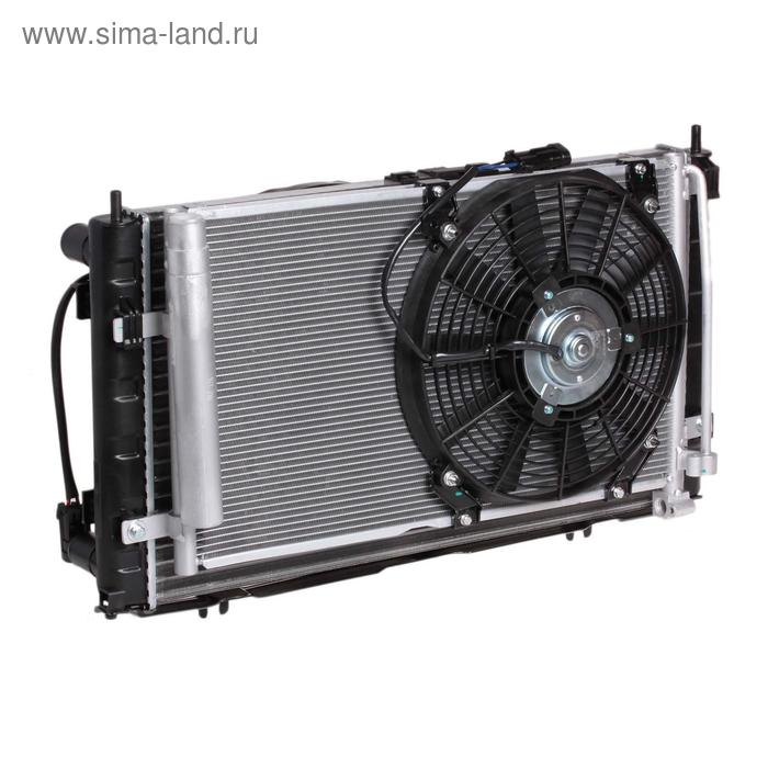 Блок охлаждения (радиатор+конденсер+вентилятор) для автомобилей Приора Panasonic Lada 2172-1308008, LUZAR LRK 01272 - Фото 1