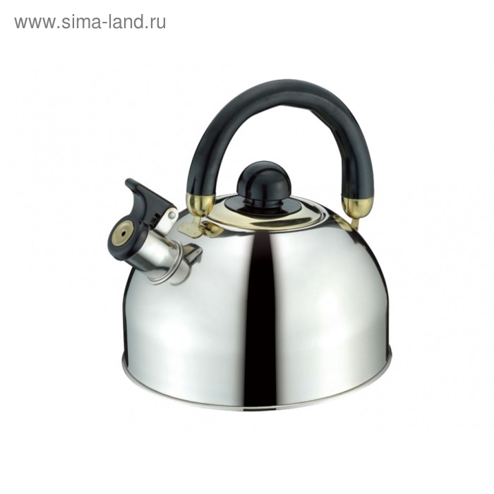 Чайник со свистком Peterhof, ручка из термостойкого черного пластика, 2,5 л - Фото 1