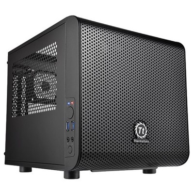 Корпус Thermaltake Core V1, без БП, miniITX, черный