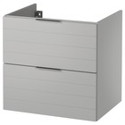 Шкаф для раковины 2 ящика ГОДМОРГОН, светло-серый - Фото 1