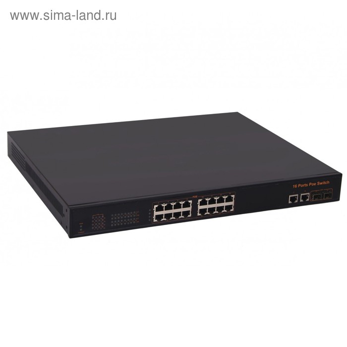 Коммутатор Tantos TSn-16P18n, 16 PoE, 100 Мб/с, 250 Вт - Фото 1