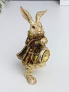 Фигурка - часы настольные полистоун «Белый кролик в камзоле», 25×10×13.5 см  (артикул 2467762)  большой выбор товаров оптом и в розницу по низким ценам с доставкой