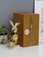 Фигурка - часы настольные полистоун «Белый кролик в камзоле», 25×10×13.5 см  (артикул 2467762)  большой выбор товаров оптом и в розницу по низким ценам с доставкой