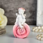 Сувенир полистоун "Ангел в розовом веночке на бутоне розы" МИКС 6,3х3,5х3 см - Фото 5