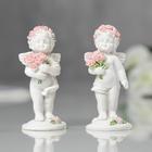 Фигурка полистоун «Ангел в розовом веночке с букетиком», 6.8×2.8×3 см, МИКС - Фото 1