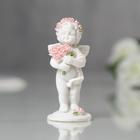 Фигурка полистоун «Ангел в розовом веночке с букетиком», 6.8×2.8×3 см, МИКС - Фото 2