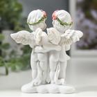 Фигурка полистоун «Ангелочки в розовых веночках с сердцем из роз», 10×8.5×5.5 см - Фото 4