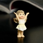 Сувенир полистоун "Ангел-малышка с хвостиками в кремовом платье" МИКС 5х3х2 см - Фото 3