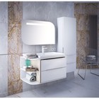 Пенал для ванной комнаты, подвесной. белый, 40 см, Calipso, IDDIS, - Фото 1