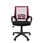 Кресло офисное Chairman 696, на колёсиках, ткань/сетка, цвет красный/чёрный - Фото 1