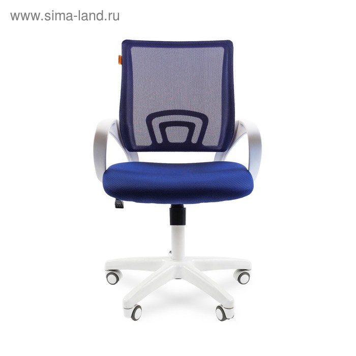 Офисное кресло Chairman 696, белый пластик, синий - Фото 1