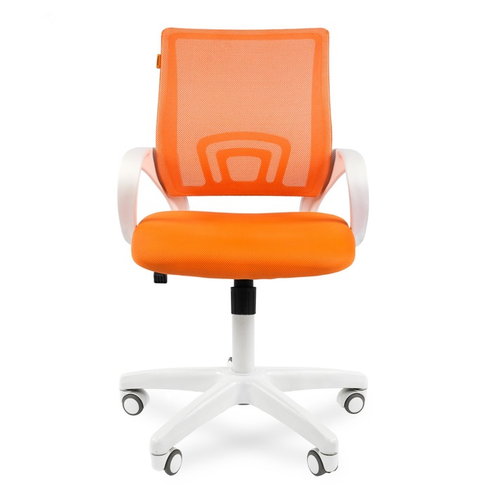 Офисное кресло Chairman 696, белый пластик, оранжевый