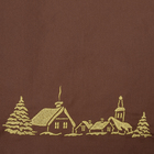 Дорожка на стол "Этель" Рождественская деревня, 140х40 цвет шоколад, с ВМГО хл, 200 гр/м² - Фото 2