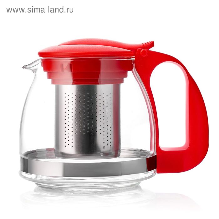 Чайник заварочный Aster, красный, 0,7 л - Фото 1