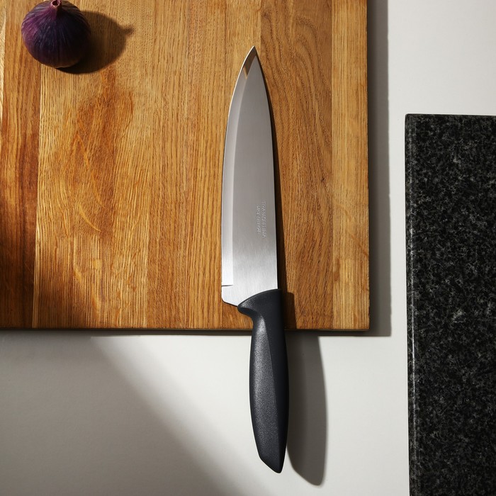 Нож поварской Plenus, длина лезвия 20 см, цвет серый - Фото 1