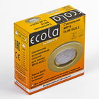 Светильник встраиваемый Ecola Light, DL90, MR16, GU5.3, плоский, 30x80 мм, цвет золото - Фото 5