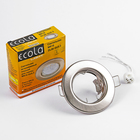 Светильник встраиваемый Ecola Light, GU5.3, DL90, MR16, 30х80 мм, плоский, сатин-хром - Фото 1