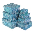 Набор коробок 7в1 "Снежинки на синем", 20 х 20 х 10 - 8 х 8 х 4 см - Фото 1