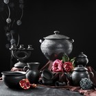 Турка "Чёрная керамика дымленая", 200 мл - Фото 5