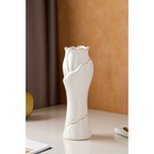 Ваза керамическая "Азалия", настольная, белая, цветная лепка, 32 см, авторская работа - Фото 4