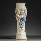 Ваза керамическая "Азалия", настольная, белая, цветная лепка, 32 см, авторская работа - Фото 7