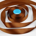 Лента атласная, 25 мм × 33 ± 2 м, цвет тёмно-коричневый №098 - Фото 1