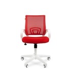 Офисное кресло Chairman 696, белый пластик, красный - Фото 1
