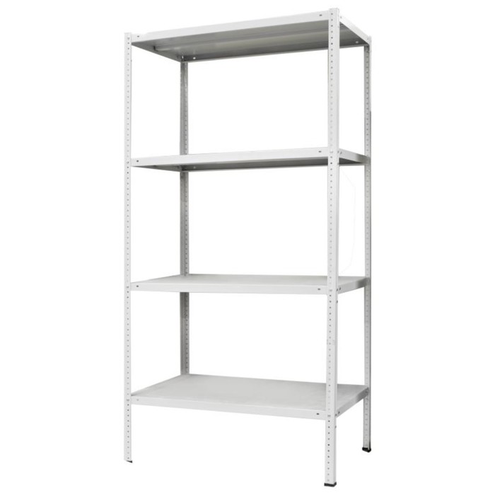 Стеллаж металлический для склада напольный ПАКС металл МС-254, 4 полки, 200×100×50 см, серый