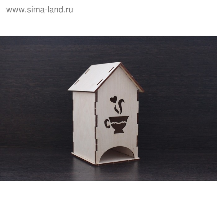 Чайный домик из фанеры "Ароматная чашка" (набор 7 деталей) 10х17х11 см - Фото 1