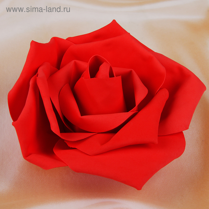 Бант-цветок свадебный из фоамирана, D=20 см, 1 шт, красный - Фото 1