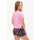 Комплект женский (футболка, шорты) М-826-09 цвет розовый, р-р 48 - Фото 3