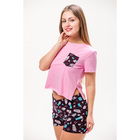 Комплект женский (футболка, шорты) М-826-09 цвет розовый, р-р 50 - Фото 2