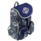 Рюкзак школьный для мальчика Proff 35*23*11 Military, синий MI16-BP-15-01 - Фото 2