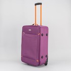 Чемодан средний 24", отдел на молнии, наружный карман, с расширением, кодовый замок, 2 колеса, цвет фиолетовый - Фото 1